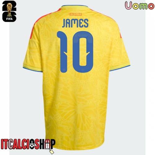 Colombia James Rodriguez #10 Prima Maglia Mondiali 2026 Manica Corta
